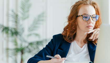 Woman at work.